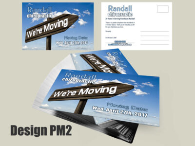 Chiropractic Moving Postcard Design PM2 - Postcards for Chiropractic Clinics