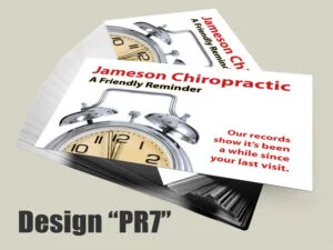 Chiropractic Recall/Reminder Postcard Design PR6 - Postcards for Chiropractic Clinics