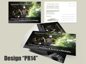 Chiropractic Recall/Reminder Postcards - Postcards for Chiropractic Clinics - Front and Back - Design PR14