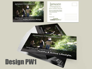 Chiropractic Welcome Postcard Design PW1 - Postcards for Chiropractic Clinics