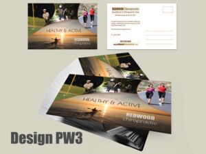 Chiropractic Welcome Postcard Design PW3 - Postcards for Chiropractic Clinics