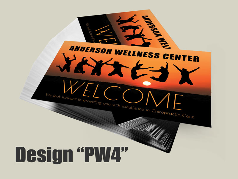 Chiropractic Welcome Postcard Design PW4 - Postcards for Chiropractic Clinics