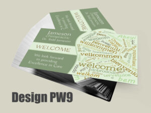 Chiropractic Welcome Postcard Design PW9 - Postcards for Chiropractic Clinics