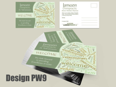 Chiropractic Welcome Postcard Design PW9 - Postcards for Chiropractic Clinics