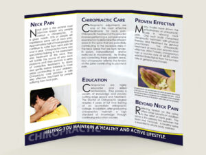 Inside of Brochure - Neck Pain Chiropractic Patient Education Brochure for Chiropractic Clinics