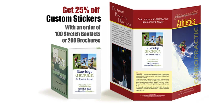Chiropractic Stickers 1 StretchGuideBrochureWithSticker