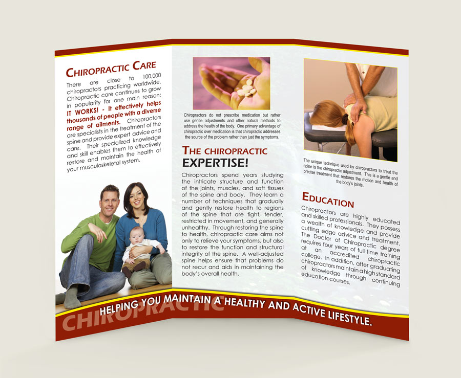 Inside of Brochure - What is Chiropractic, Chiropractic Patient Education Brochure for Chiropractic Clinics