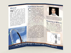 Inside of Brochure - Whiplash, Chiropractic Patient Education Brochure for Chiropractic Clinics