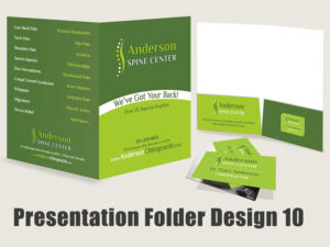 Custom Chiropractic Presetnation Folder for Chiropractic Offices - Design 10