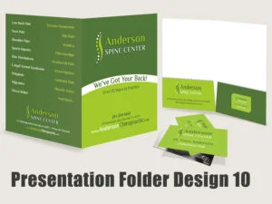 Custom Chiropractic Presetnation Folder for Chiropractic Offices - Design 10