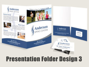 Chiropractic Presentation Folder - Design 3 - Presentation folders for Chiropractic Clinics