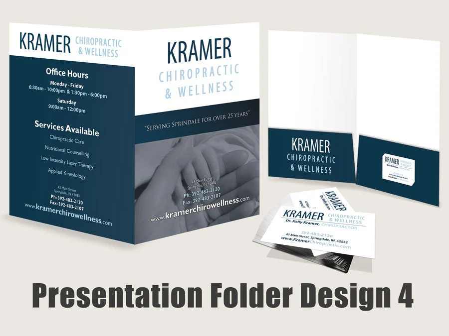 Chiropractic Presentation Folder - Design 4 - Presentation folders for Chiropractic Clinics