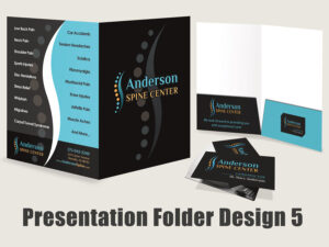 Chiropractic Presentation Folder - Design 5 - Presentation folders for Chiropractic Clinics