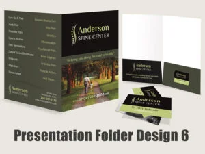 Chiropractic Presentation Folder - Design 6 - Presentation folders for Chiropractic Clinics