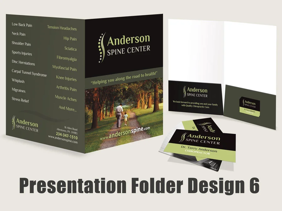 Chiropractic Presentation Folder - Design 6 - Presentation folders for Chiropractic Clinics