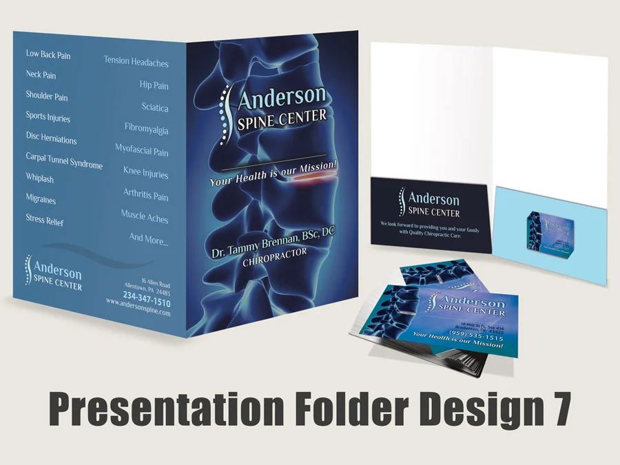 Chiropractic Presentation Folder - Design 7 - Presentation folders for Chiropractic Clinics