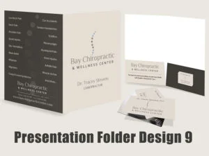 Custom Chiropractic Report Folder for Chiropractic Offices - Design 9