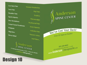 Chiropractic Custom Presentation Folder - Design 10 -outside