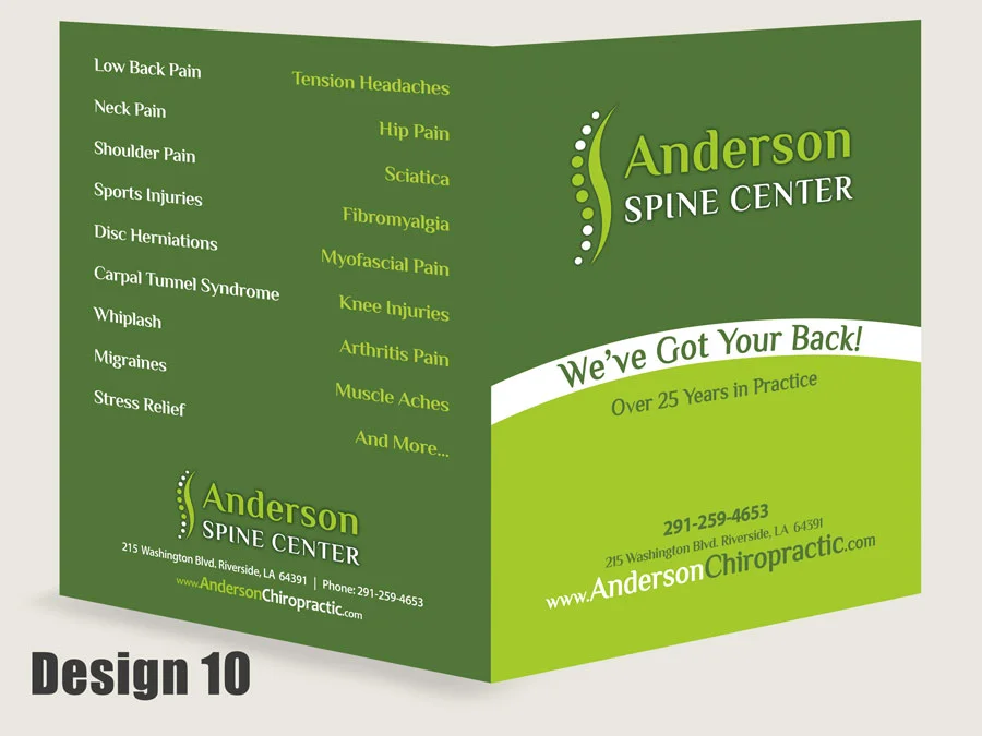 Chiropractic Custom Presentation Folder - Design 10 -outside
