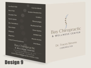 Custom Chiropractic Report Folder for Chiropractic Offices - Design 9 - outside