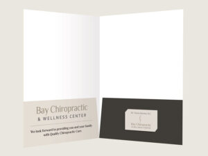 Chiropractic Presentation Folder - Custom Design 1 - Inside Report Forder - for Chiropractic Clinics