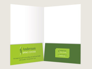 Chiropractic Presentation Folder - Custom Design 2 - Inside Report Forder - for Chiropractic Clinics