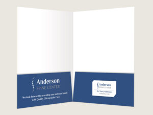 Chiropractic Presentation Folder - Custom Design 3 - Inside Report Forder - for Chiropractic Clinics