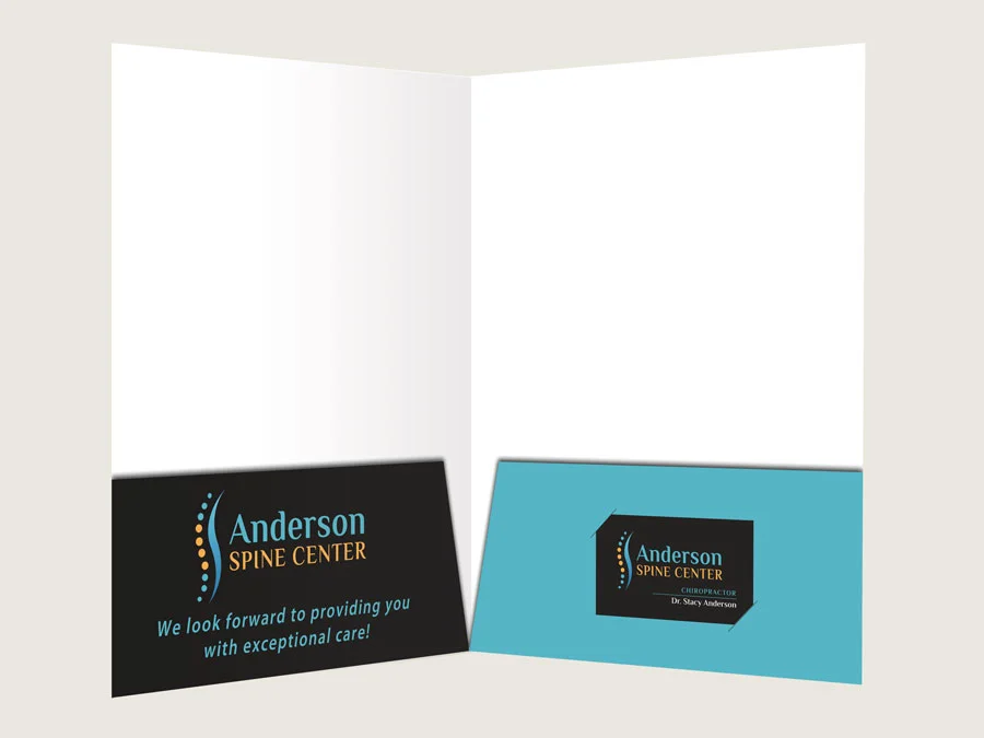 Custom Chiropractic Presentation Folder-Design 5 3 Chiropractic Presentation Folder - Custom Design 5 - Inside Report Forder - for Chiropractic Clinics