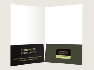 Chiropractic Presentation Folder - Custom Design 6 - Inside Report Forder - for Chiropractic Clinics