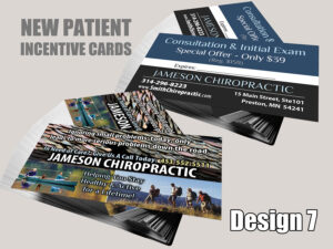 Chiropractic New Patient Incentive Card - Design 7 - New Patient Cards for Chiropractic Clinics