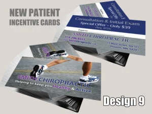 Chiropractic New Patient Incentive Card - Design 9 - New Patient Cards for Chiropractic Clinics