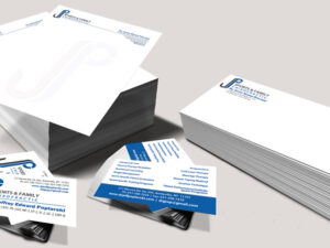 Chiropractic Stationary For Chiropractic Clinics - Letterhead Envelopes and Business Cards - Sample Design 3