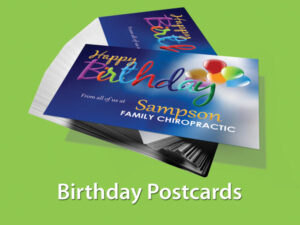 Chiropractic Birthday Postcard Designs for Chiropractic Clinics - menu image
