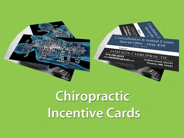 Chiropractic Incentive Card Designs for Chiropractic Clinics - menu image
