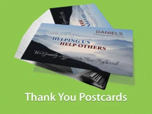 Chiropractic Thank You Postcard Designs for Chiropractic Clinics - menu image