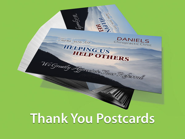 HOME 16 Chiropractic Thank You Postcard Designs for Chiropractic Clinics - menu image