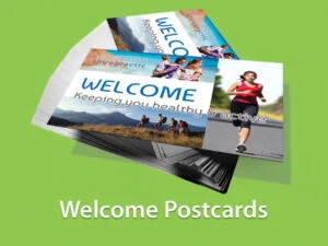 Chiropractic Welcome Postcard Designs for Chiropractic Clinics - menu image