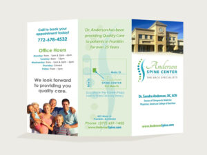 Chiropractic Custom Brochure - Design 1 Outside