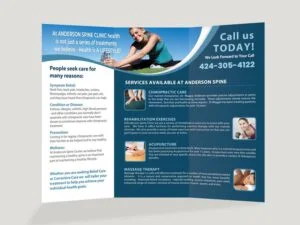 Custom Chiropractic Brochures - Design 3 Inside