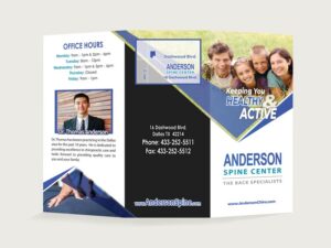 Chiropractic Custom Brochures - Design 4 Outside