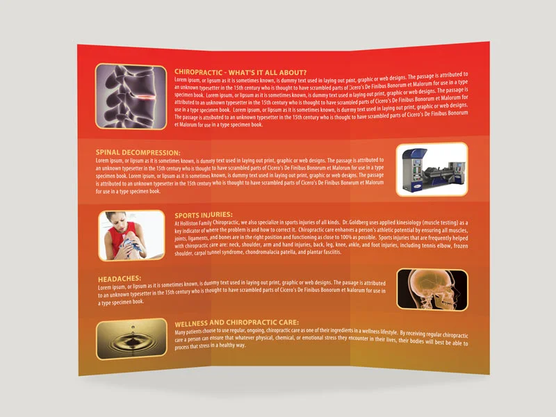 Custom Chiropractic Brochures - Design 5 Inside
