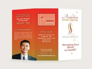 Custom Chiropractic Brochures - Design 5 Outside