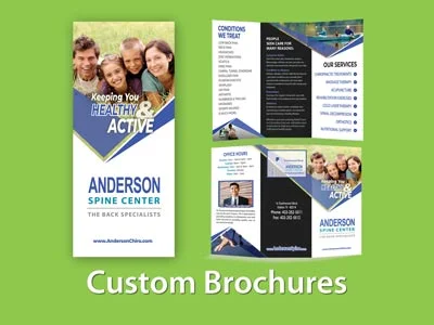Chiropractic Brochures - Custom brochures for Chiropractic Clinics - menu image