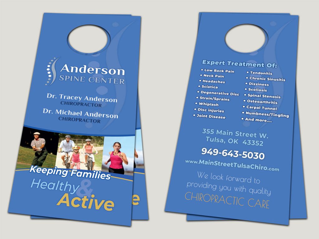 Awesome Custom Door Hangers for your Chiropractic Clinic