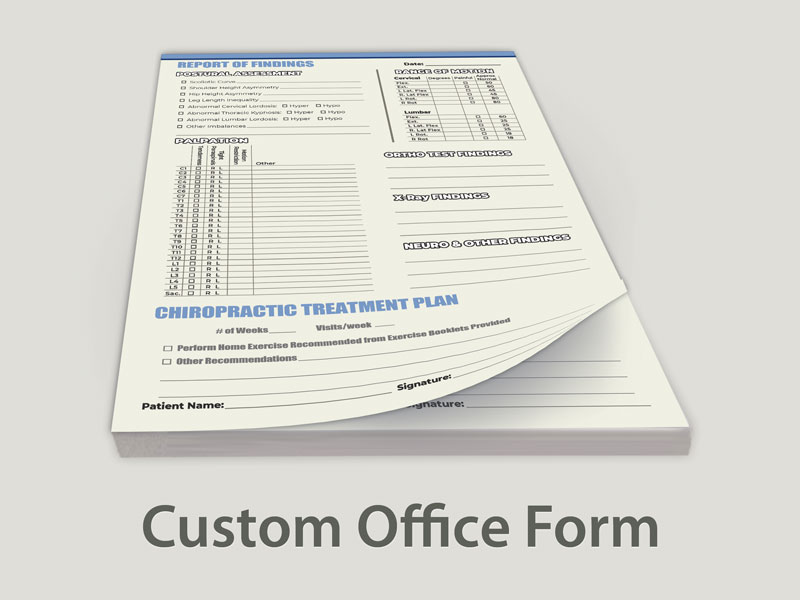 Custom Chiropractic Office Form