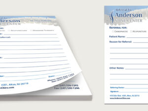 Custom Chiropractic Referral Pad - for Chiropractors to hand out to help with patient referrals