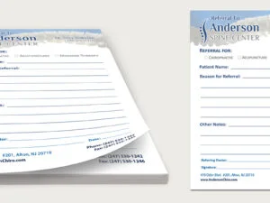 Custom Chiropractic Referral Pad - for Chiropractors to hand out to help with patient referrals