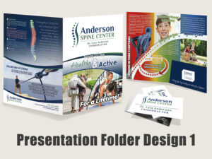 Custom Chiropractic Presentation Folder- Design 1 Outside & Inside