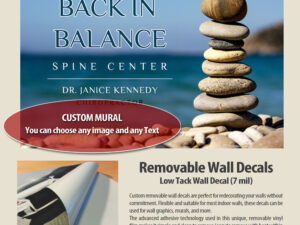 Chiropractic Wall Mural for Chiropractic Office - Custom Option-Large