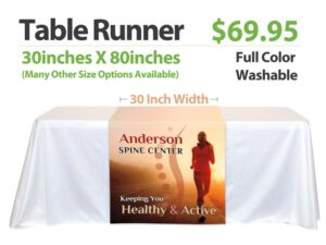 Table Runner - for Chiropractors -Chiropractic Offices